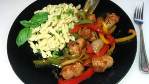 Easy Italian Sausage, Onion & Pepper Stir-Fry