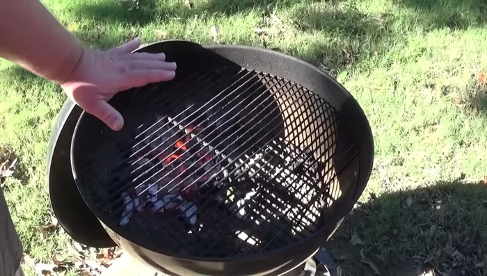 Set up your grill for two-zone cooking: One hot side and one cool side.