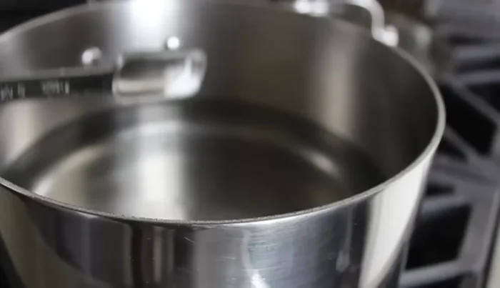 Add salt to the boiling water.