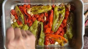 Roasted Sweet Italian Peppers (Cunturno) Recipe