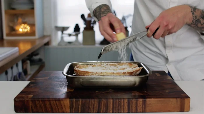Preheat oven to 180°C (0:08).