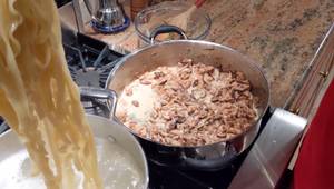 Fettuccine with Sausage and Porcini Mushrooms Recipe