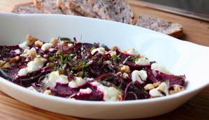 Twice Roasted Beets with Goat Cheese & Walnuts: A Fall Delight