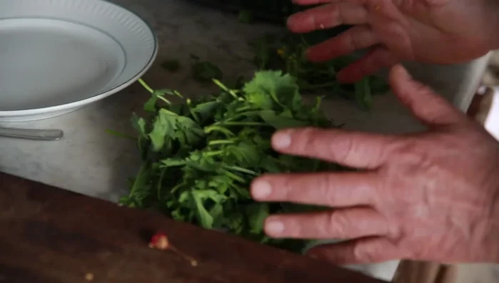 Cut broccoli into florets.