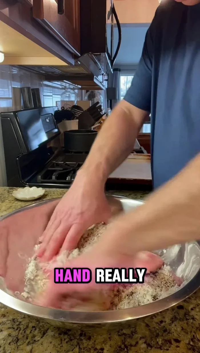 Mix everything thoroughly by hand until well combined.