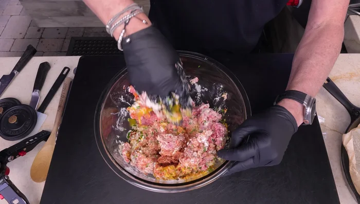 Shape the mixture into meatballs.