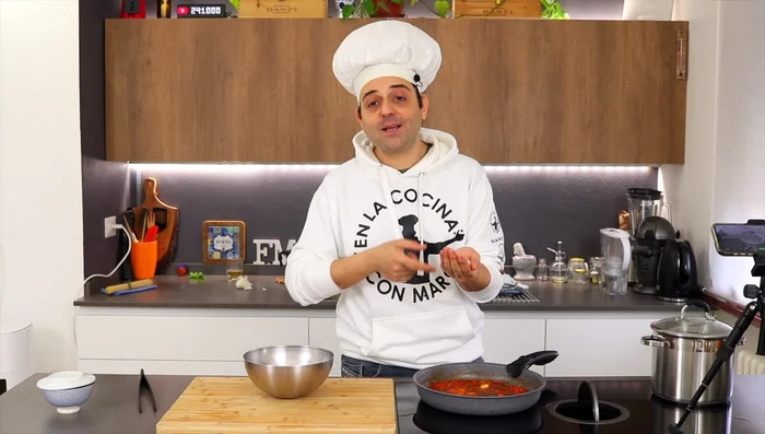 Cook spaghetti in a pot of boiling salted water, for half of the indicated cooking time.