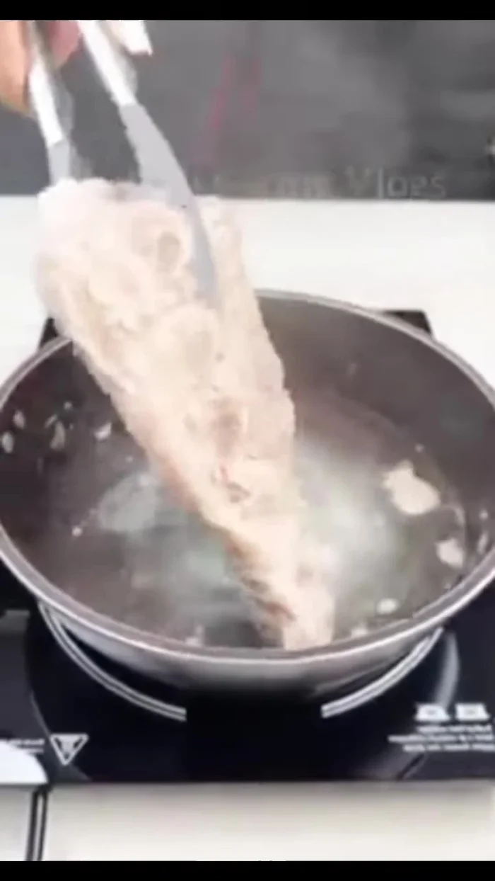Remove from pot, cut, and coat in flour (Method 3).