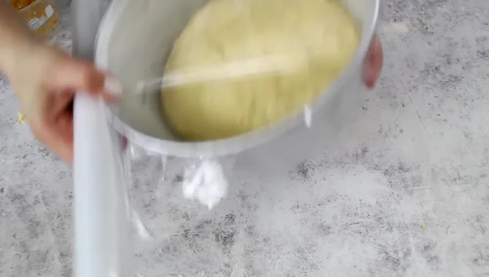 Place the dough in a tall container, cover with cling film and a tea towel. Let rise in a turned-off oven for at least 6 hours (or use a proofing program at 40° for halved time).