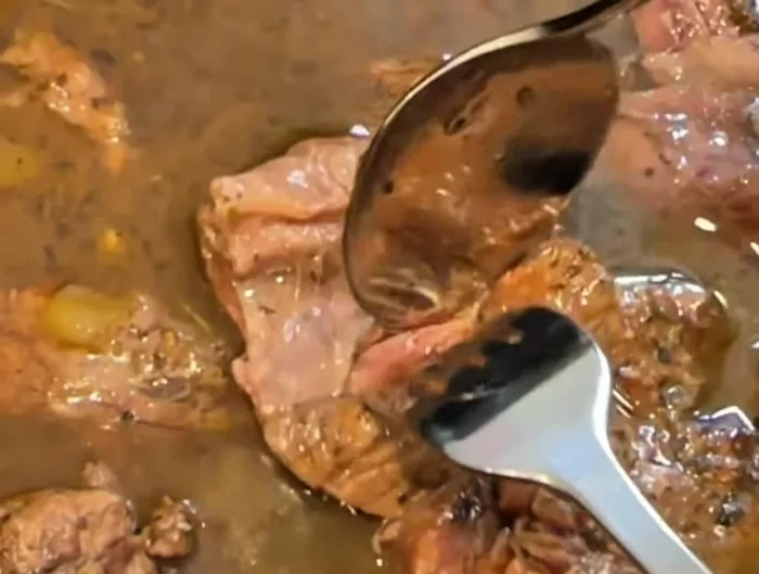 Shred the cooked beef.