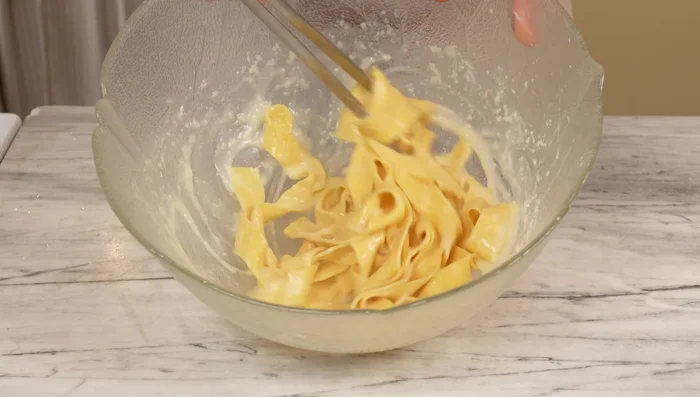 Create pasta shapes. The recipe describes six, including tagliatelle, fettuccine, garganelli, lasagna sheets, tortellini, and filled pasta.