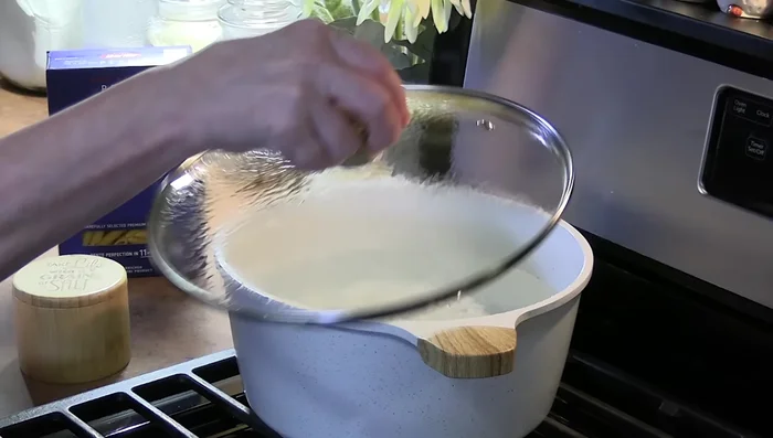 Bring a large pot of water to a boil. Add salt to flavor the water.