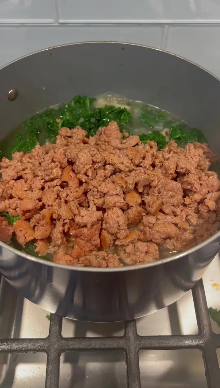 Add kale once the potatoes are cooked.