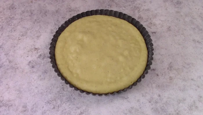 Let the base cool, remove it from the pan, and flip it onto a plate.