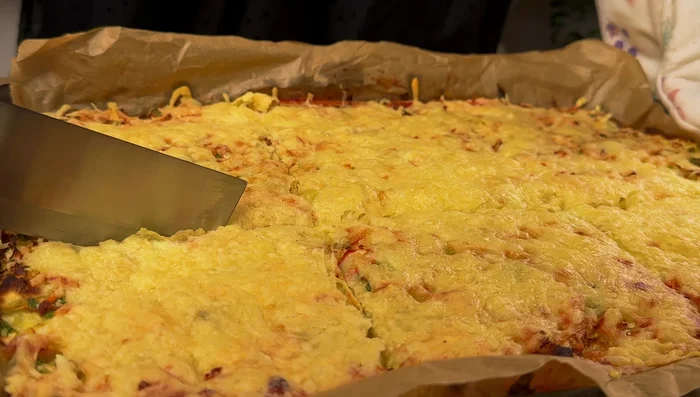 Repeat layers until all ingredients are used, ending with a layer of mozzarella cheese.