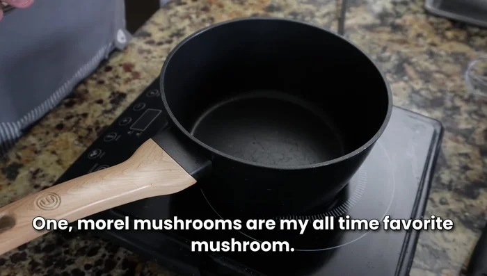 In a saucepan, cover the dried mushrooms with cream. Bring to a simmer, then remove from heat, cover, and let steep for 15 minutes. Strain the mushroom cream.