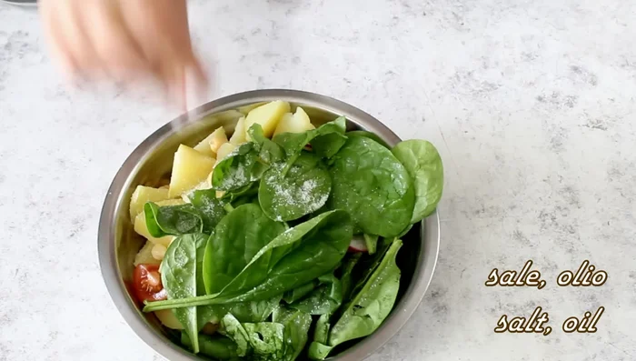 Prepare dressing: Combine salt, oil, lemon juice, rosemary, and oregano.