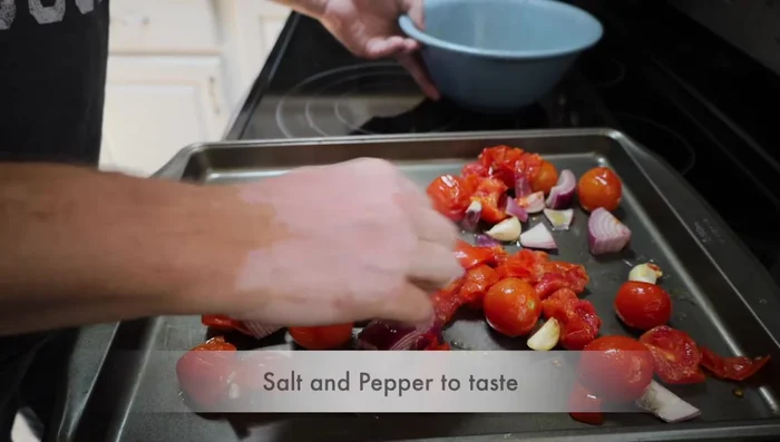 Season generously with salt and pepper.