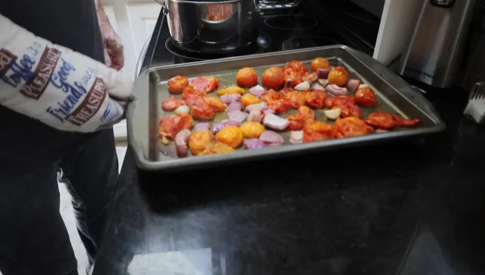 Remove from oven. (Note: Frozen tomatoes may not brown as much as fresh ones.)