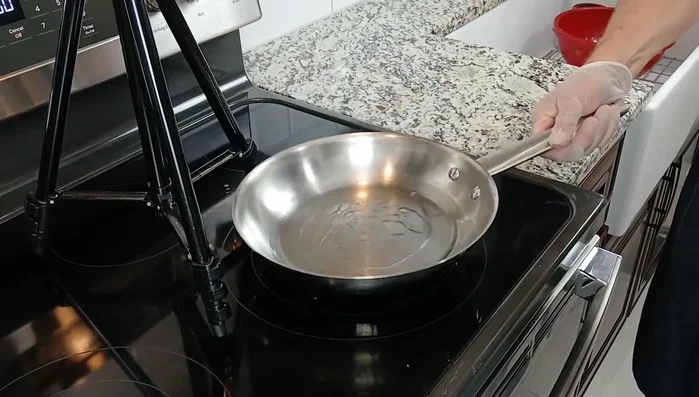 Sear the steak: Heat high-smoke-point oil in a sauté pan over high heat. Sear the steak on both sides until well-browned.