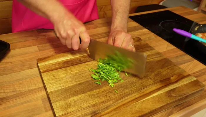 Remove the baked eggplants from the oven. Let them cool.