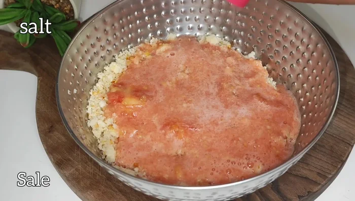 A step in the cooking process (exact step unclear)