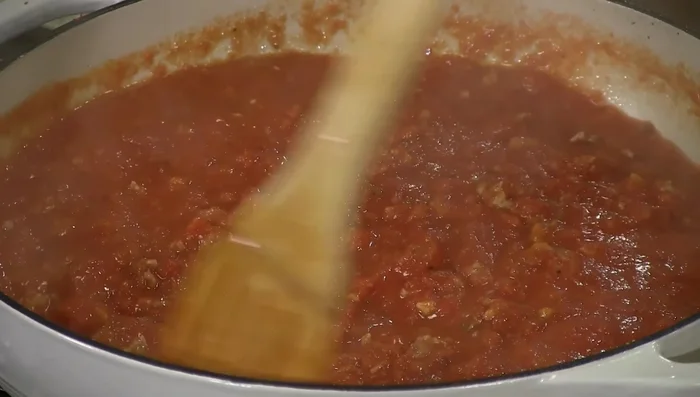 Stir in basil.