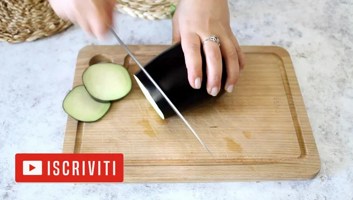 Wash and dice the eggplant into small cubes.