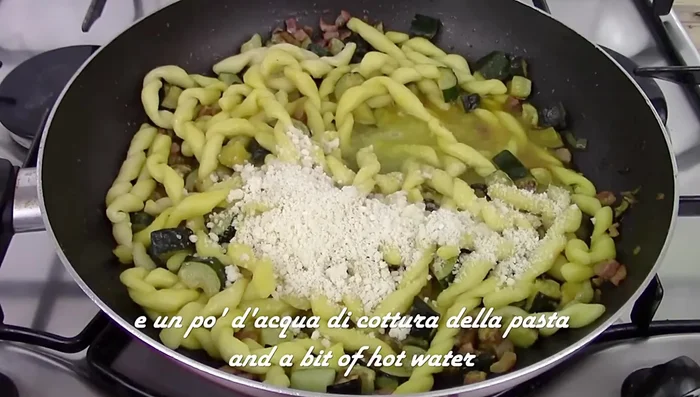 Add parmesan cheese and mix until a creamy sauce forms. Add more pasta water if needed.