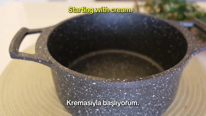 Pour batter into prepared pan and bake according to recipe instructions. (Baking time and temperature are not specified in the transcript)