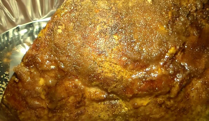 Let the seasoned ham sit for about 2 hours.