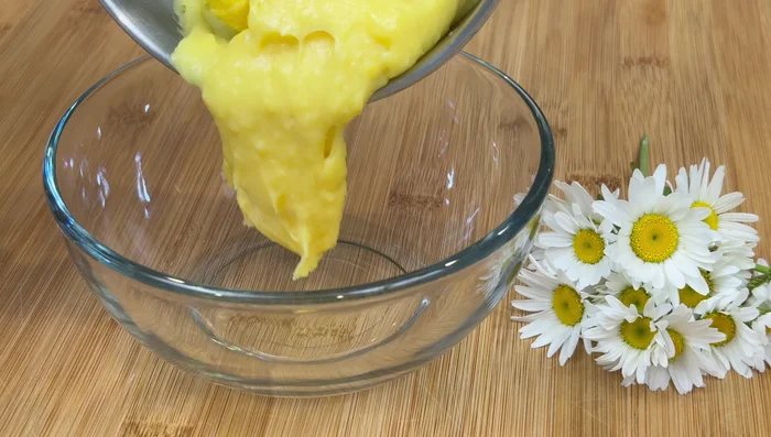 Pour the curd into a bowl, cover, and let cool to room temperature.