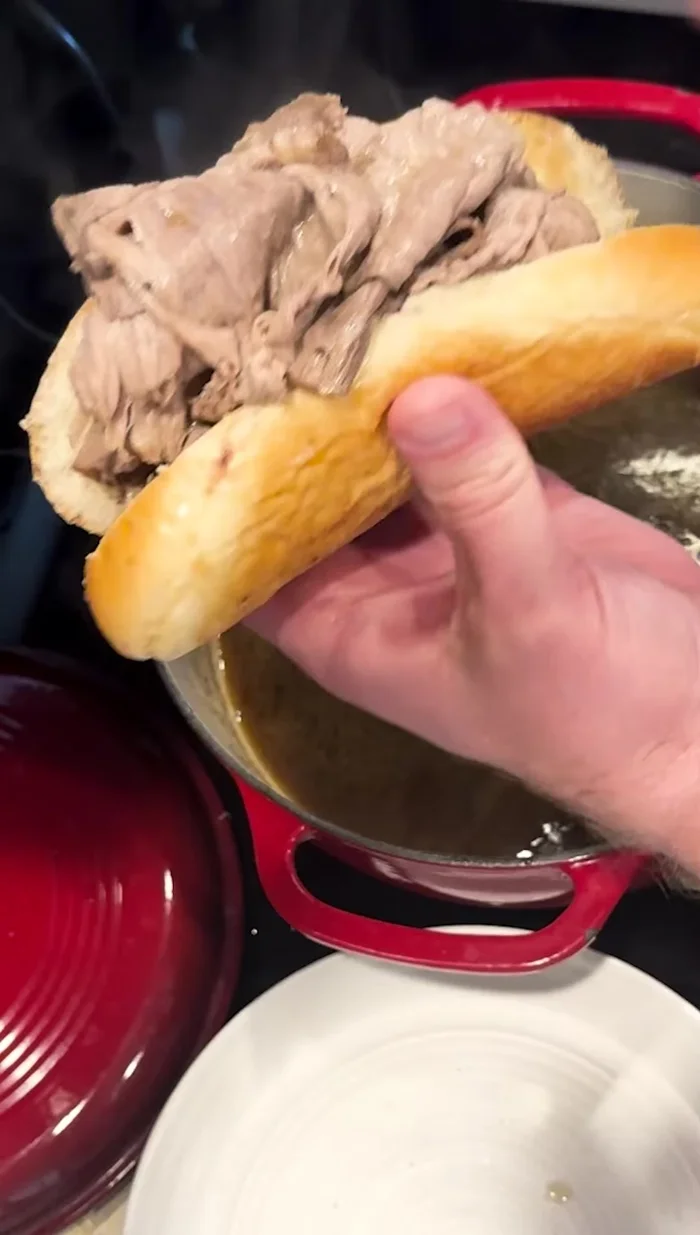 Serve on Italian rolls with sweet peppers and hot giardiniera.