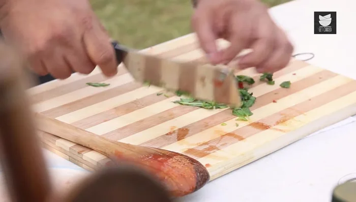 Add fresh basil and thyme.