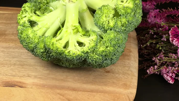 Cut broccoli into florets and boil until tender.