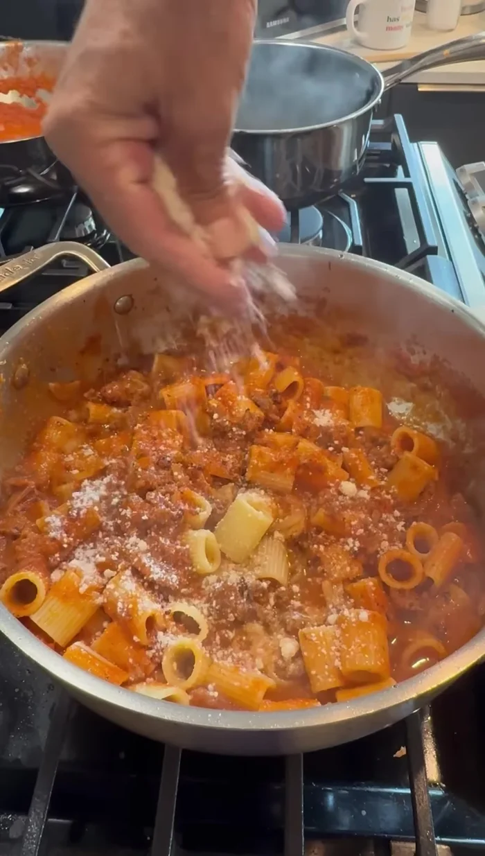 Stir in Parmesan cheese.