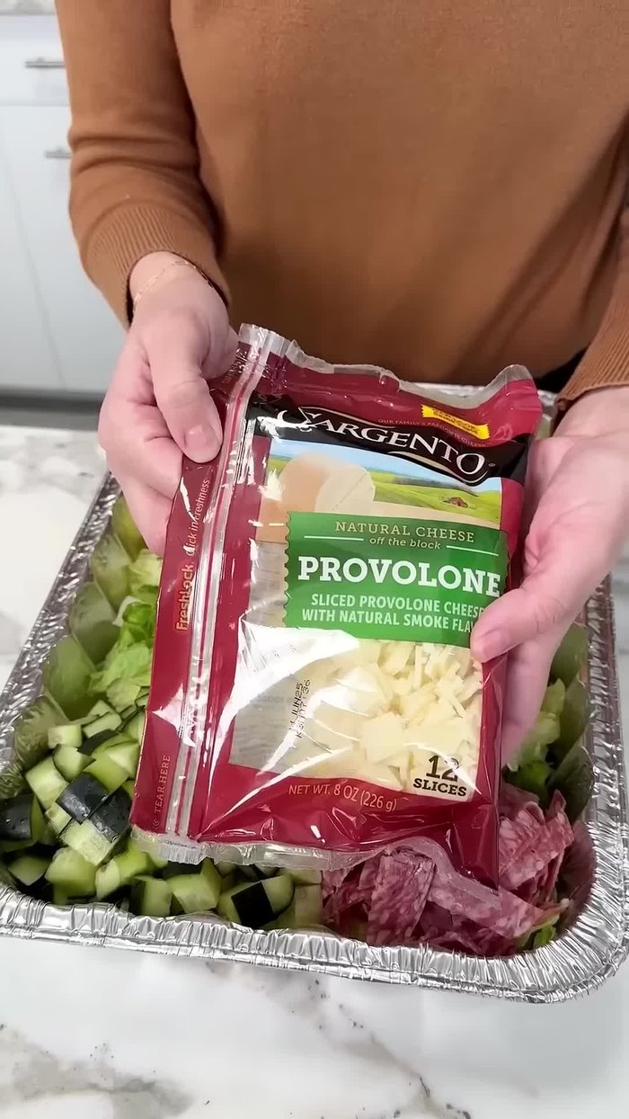 Add diced provolone cheese.