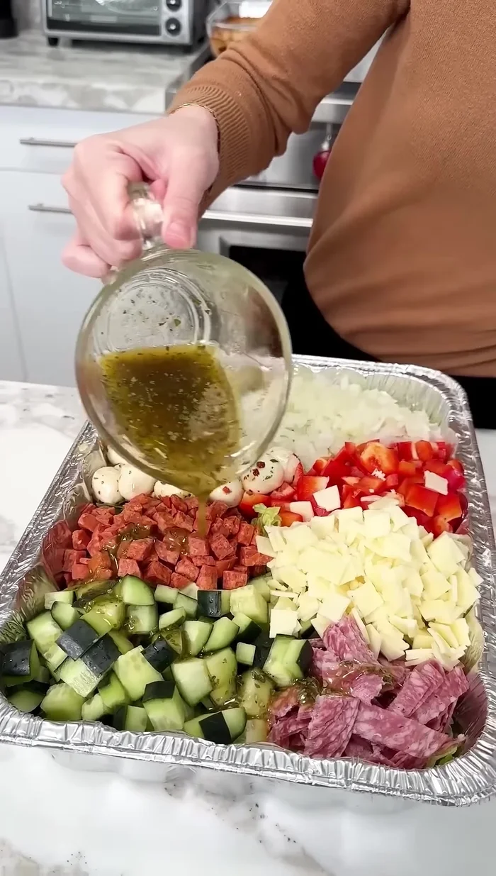 Drizzle with homemade vinaigrette.
