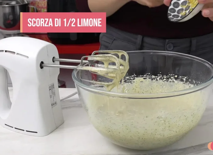 Add the lemon zest.