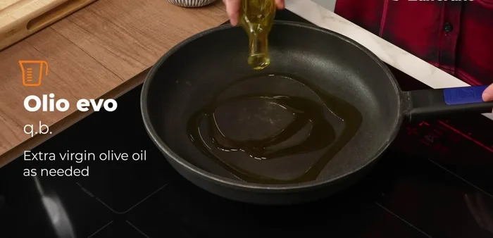 In a non-stick pan, drizzle in some olive oil and sauté chopped onion for at least 5 minutes until soft and almost transparent.