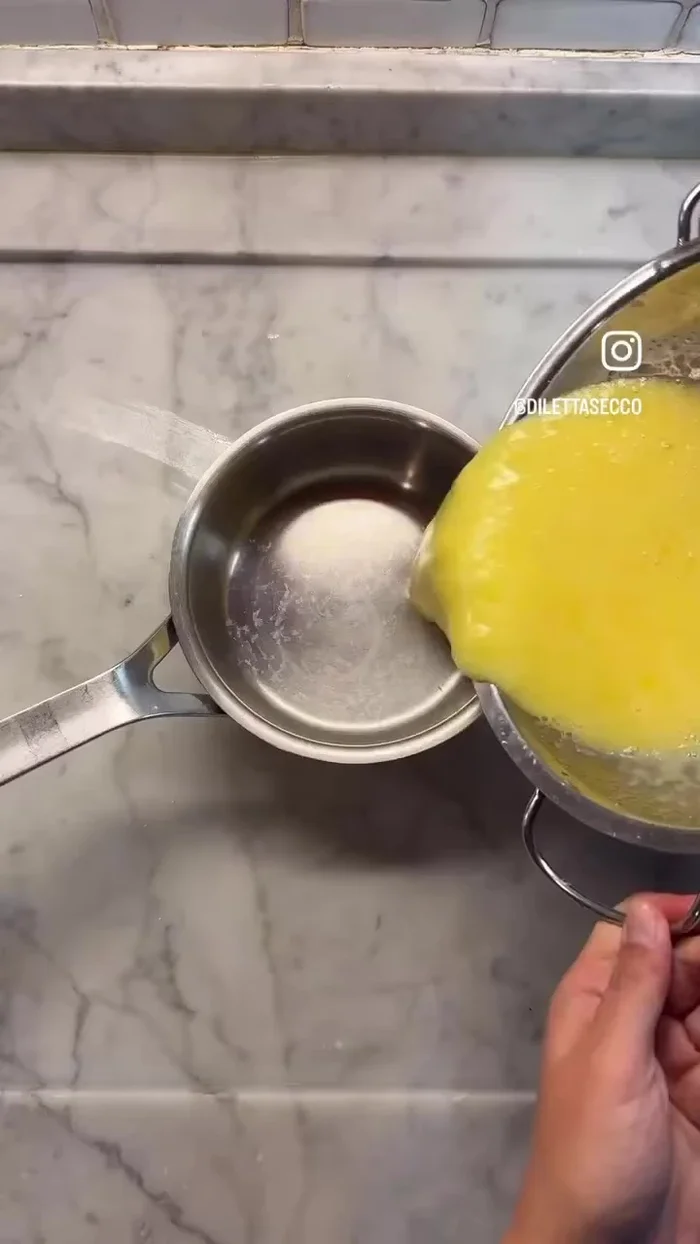 Heat the mixture and stir until thickened.