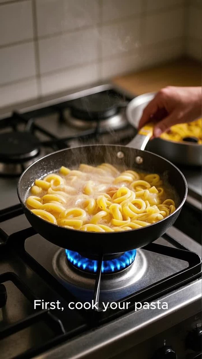 Cook your pasta.