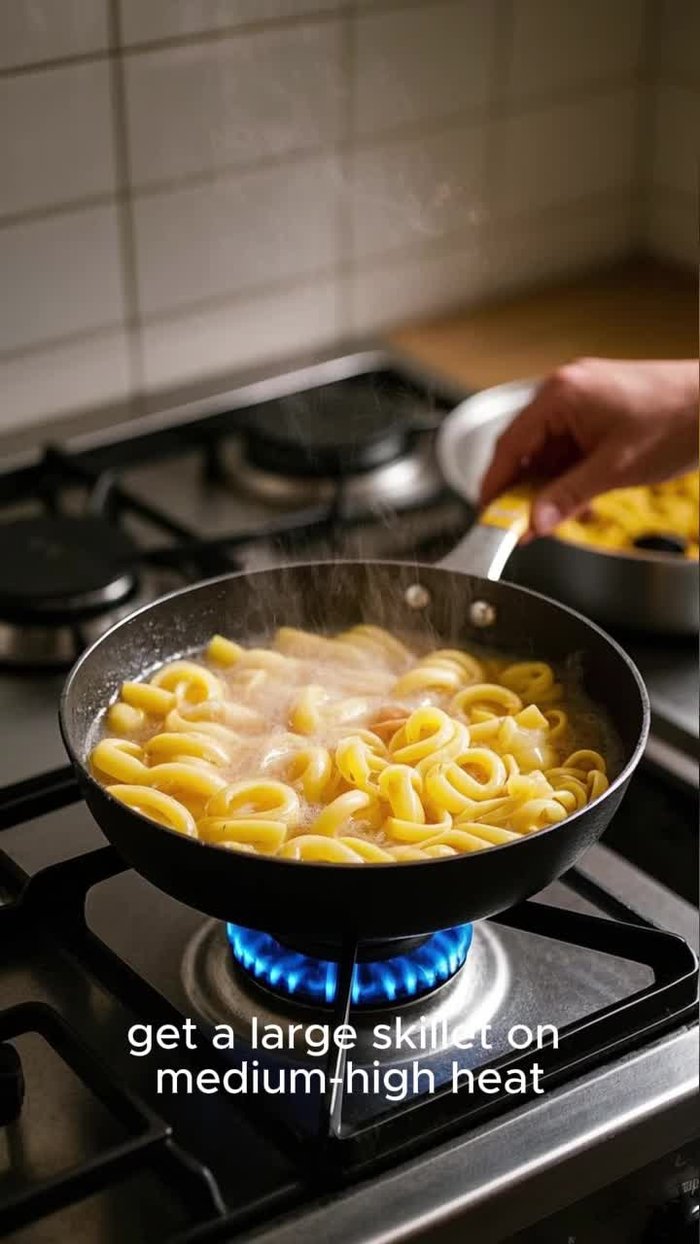 Heat a large skillet over medium-high heat. Add olive oil, sliced mushrooms, and cook for 6-7 minutes until tender.